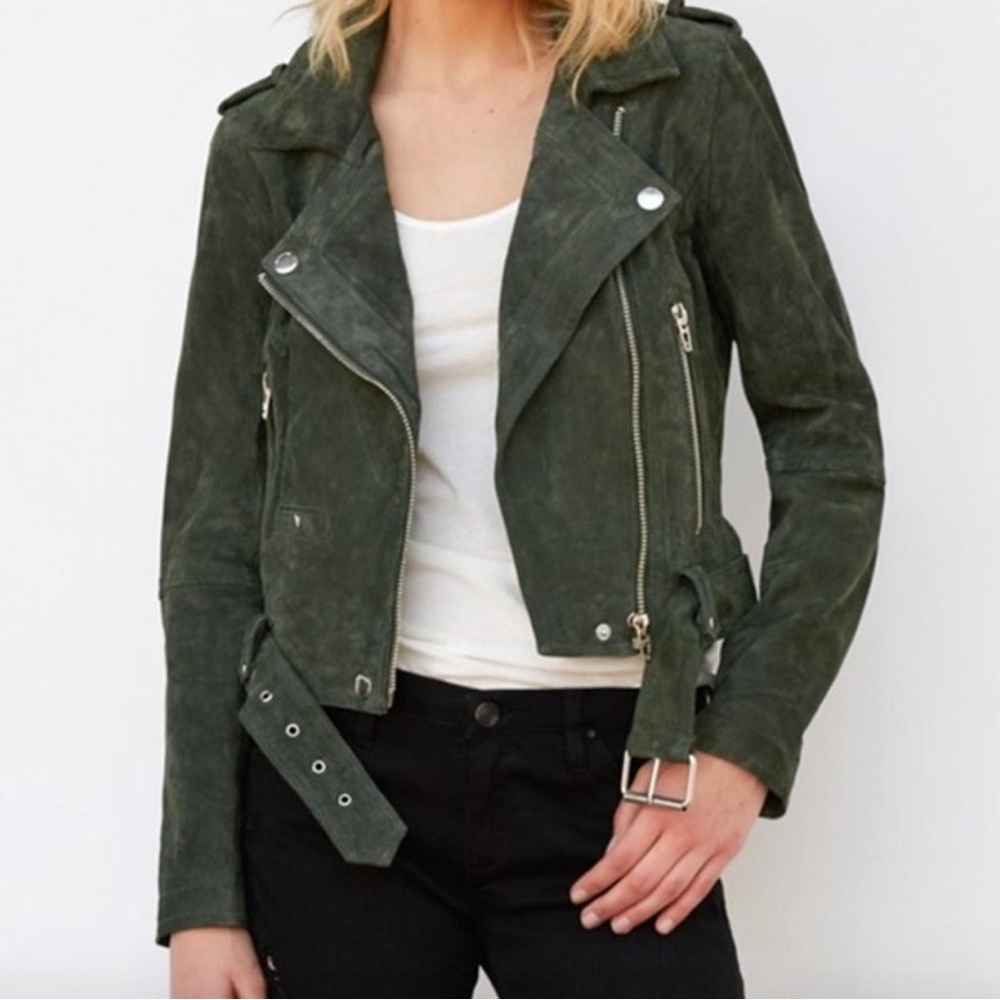 NWT BlankNYC Green Suede Jacket